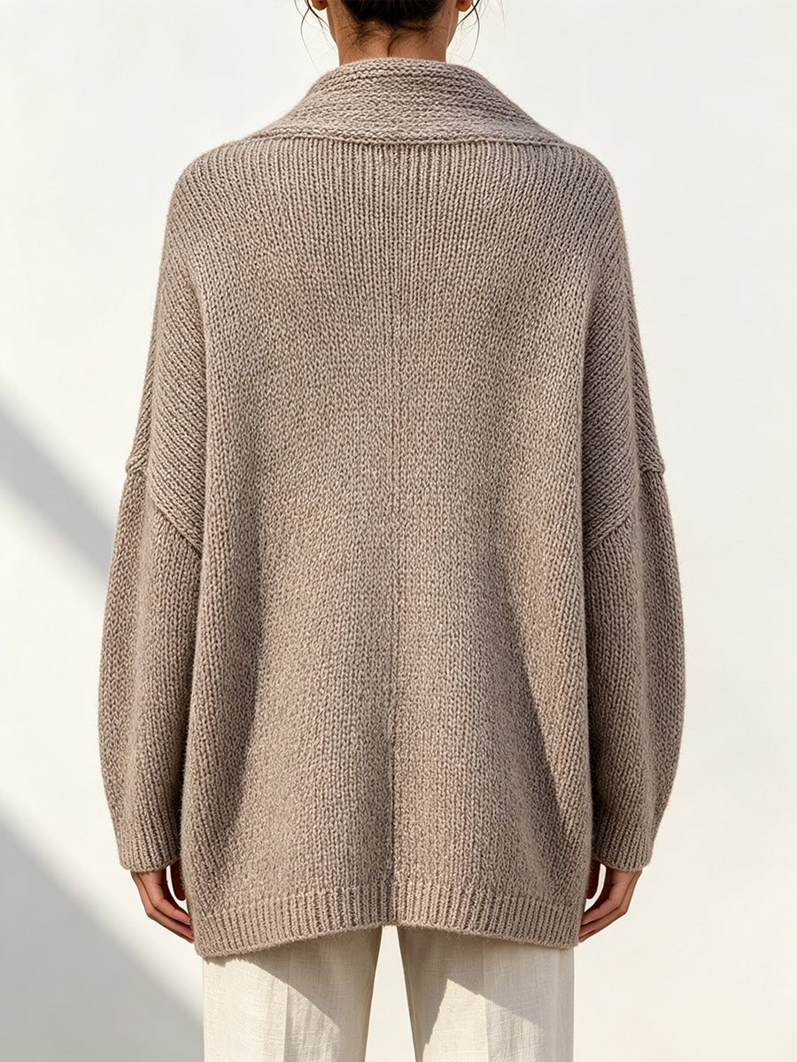 Cozy, Warm, And Loose-fitting Knit Cardigan