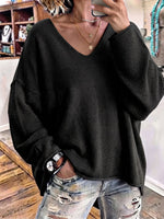 Relaxed V-neck Oversized Sweater