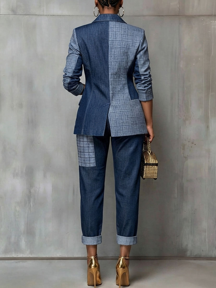 Chic Comfortable Patchwork Denim Jeans