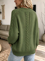 Vintage-style Cable-knit Wool-blend Sweater