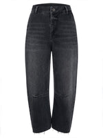 Vintage-style Black Washed Jeans