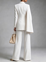 Elegant White Mid Line Pant