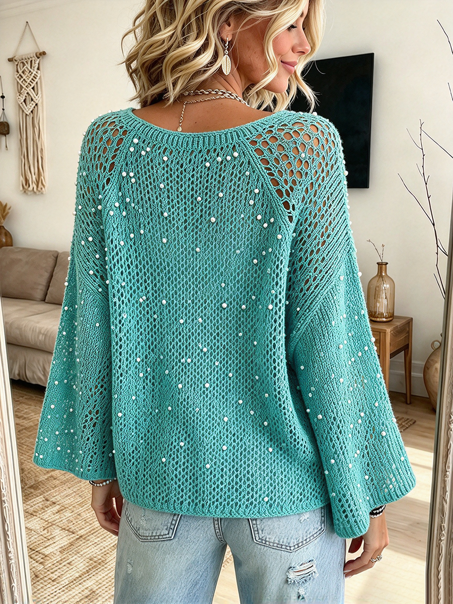 Chic Sparkling Sequin Knit Sweater Top