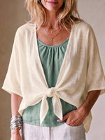 Women's Cozy Breathable Slub Cotton Cardigan