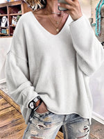 Relaxed V-neck Oversized Sweater
