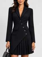 Asymmetric Blazer-style Mini Dress