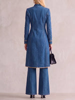 Women's High-waisted Casual Loose-fitting Wide-leg Jeans With Two-way Zipper Design