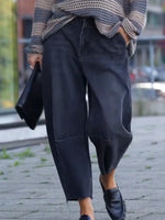Vintage-style Black Washed Jeans