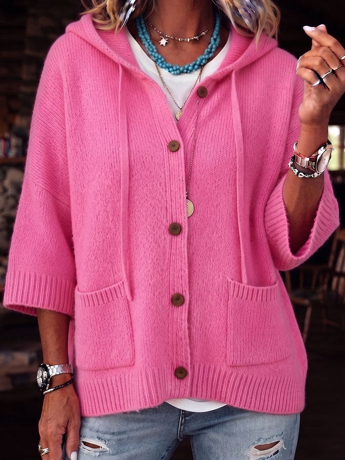 Cozy Chic Hooded Knit Cardigan