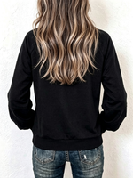 Diagonal Zip‑up Lapel Collar Raglan Sweatshirt Jacket