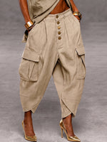 Cozy Utility Cargo Harem Pants