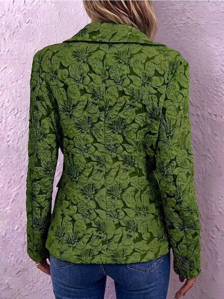 Vintage-style Lily Jacquard Slim-fit Blazer