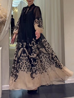 Elegant, Loose, And Comfortable Two-piece Set Featuring A Printed Chiffon Camisole Dress And A Long-sleeved Dress.