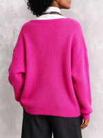 Cozy Wrap-Over V-Neck Knit Sweater