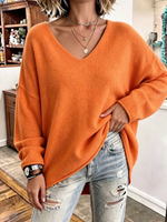 Relaxed V-neck Oversized Sweater