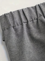 Chic And Sophisticated Grey Wide-leg Trousers With A Wrap-waist Design.