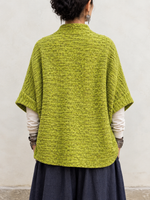Chunky-knit Cardigan With Large, Irregular-shaped Buttons