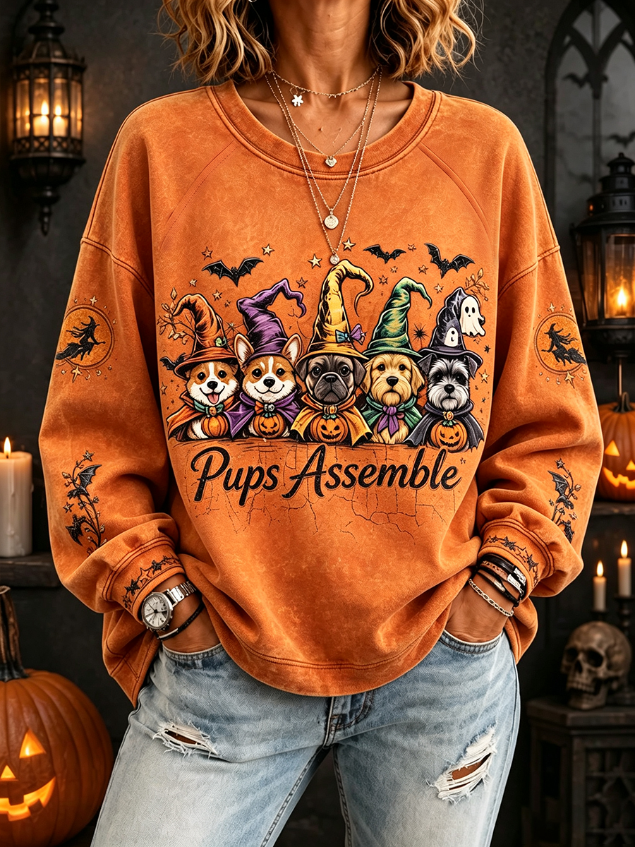 Halloween "pups Assemble" Sweatshirt