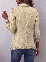 Boho-style Vintage Paisley Ruffle Jacket