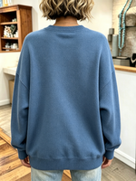 Cozy Relaxed Pleated Oversized Sweatshirt