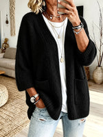 Cozy, Relaxed-fit Wool-blend Knit Cardigan