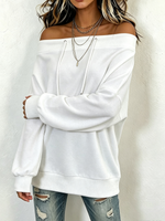 Stylish Off-the-shoulder Oversize Sweatshirt
