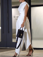 Chic Modern White Chiffon Two-piece Set