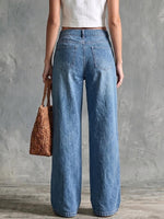 Women's High-waisted Casual Loose-fitting Wide-leg Jeans