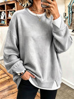 Cozy Chic Fake-two-piece Sweatshirt