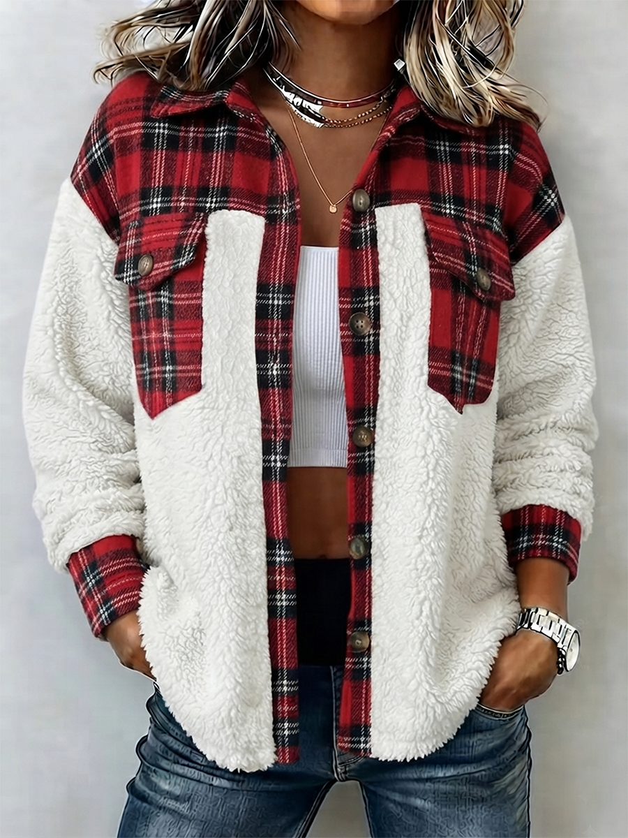 Cozy Leopard Print Fleece Shirt Jacket