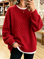 Cozy Cable-knit Oversized Sweater
