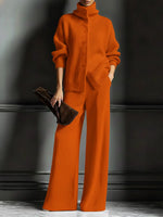 Women's Cozy Cardigan Sweater and Pants Two-Piece Set