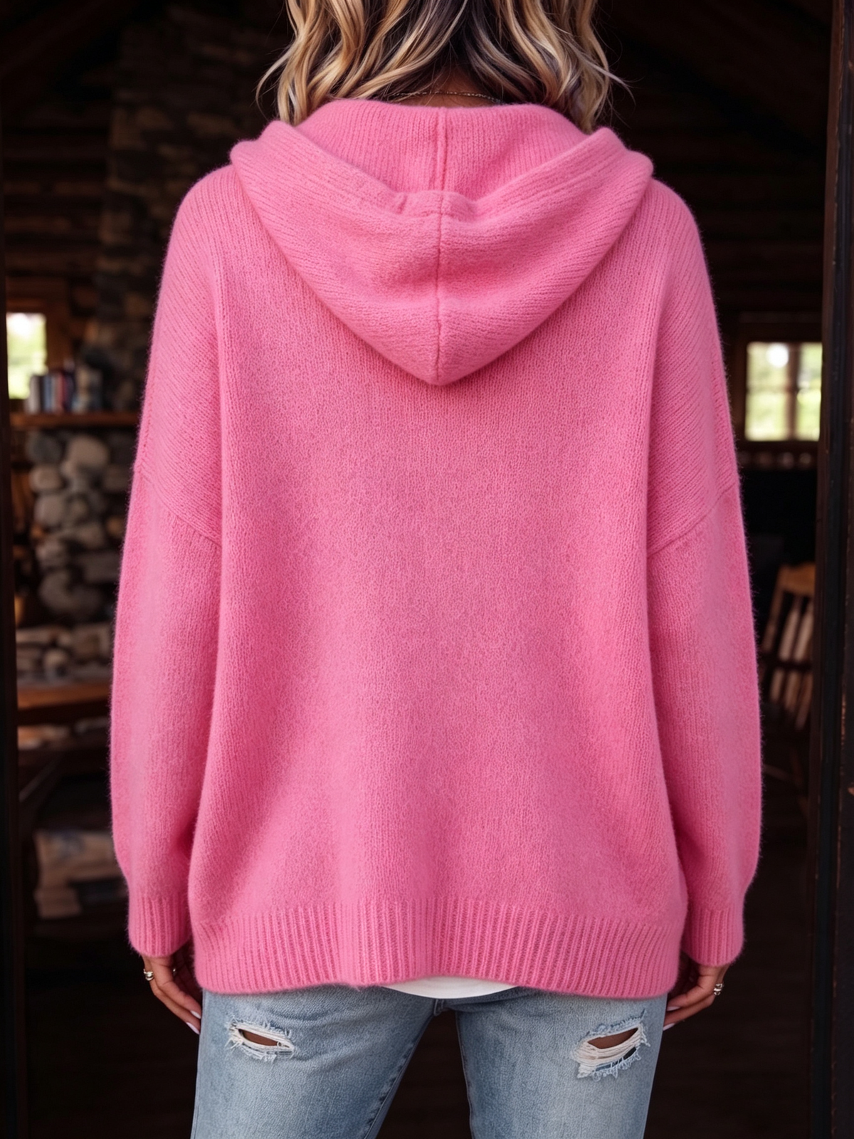 Cozy Chic Hooded Knit Cardigan