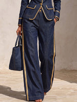 Casual Jeans With Gold Trim
